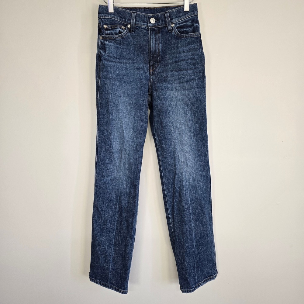 AYR The Legend Jeans Women 24 Medium Wash High Rise Straight Leg Minimalist